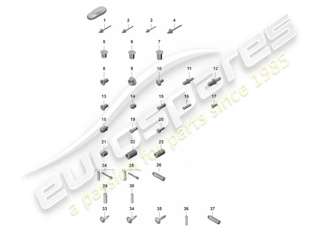 porsche 2021 (panamera 971-2) diagramma delle parti della carrozzeria dell'auto