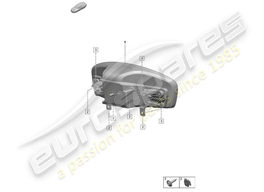 porsche 2025 (macan-e) diagramma delle parti dello strumento combinato