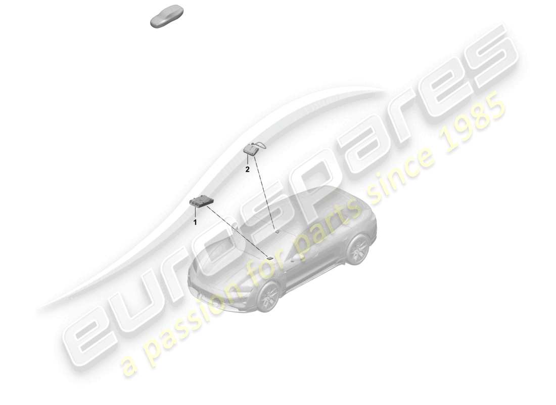 porsche 2025 (taycan 9j1-2) lettore di carte a chip per sistema di pedaggio stradale schema delle parti