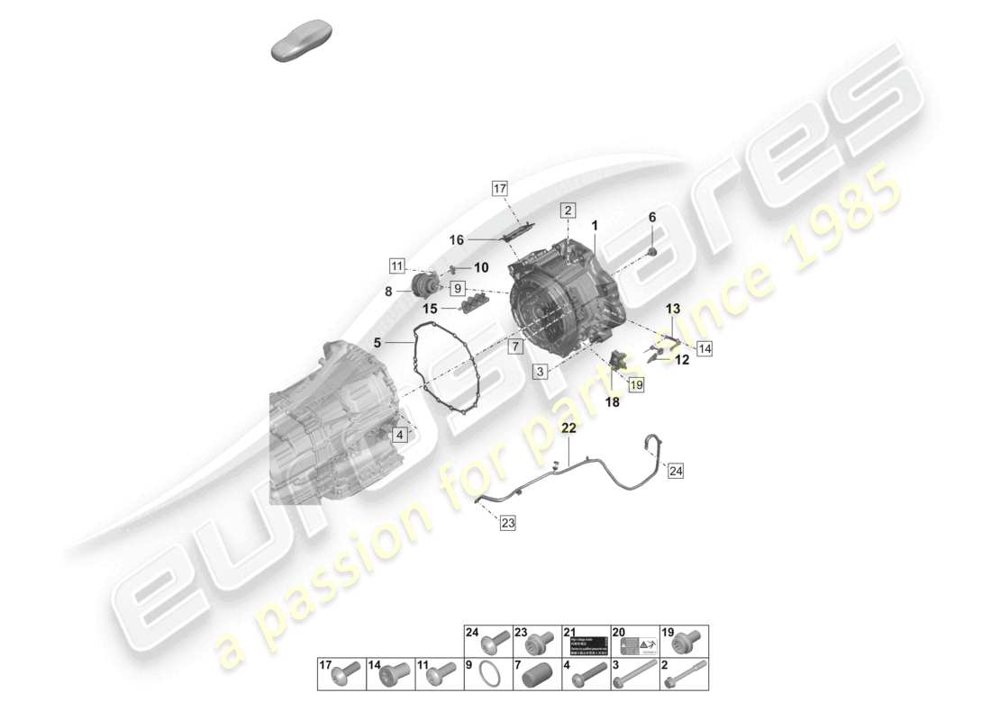 porsche 2021 (panamera 971-2) motore trazione per elec. schema delle parti drive