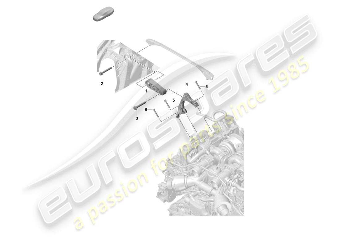 porsche 2021 (panamera 971-2) attrezzatura di sollevamento del motore supporto motore diagramma delle parti