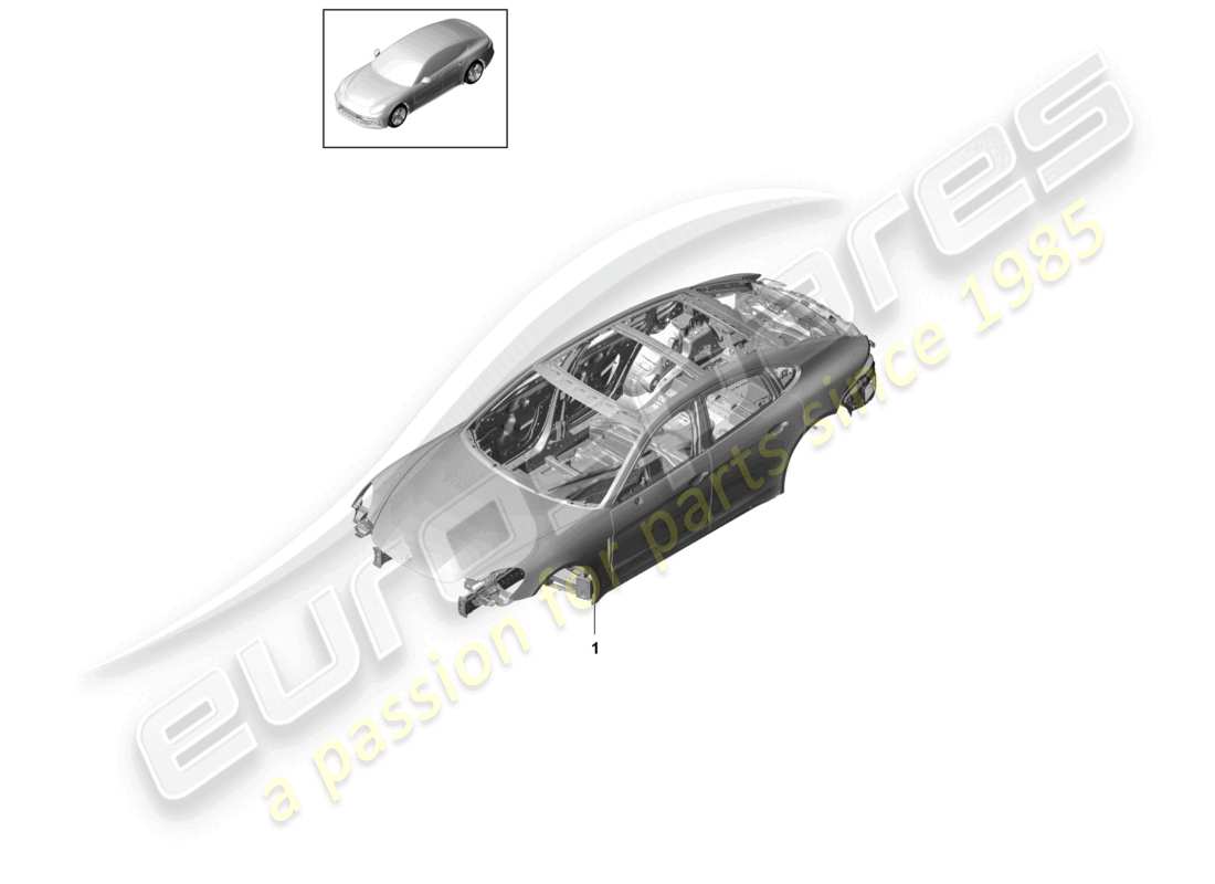 porsche 2021 (panamera 971-1) carrozzeria diagramma delle parti