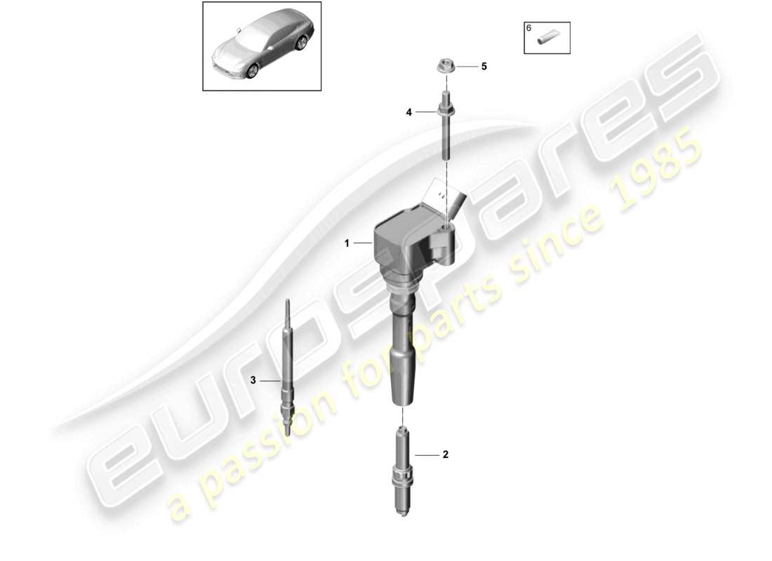 porsche 2021 (panamera 971-1) sistema di accensione diagramma delle parti