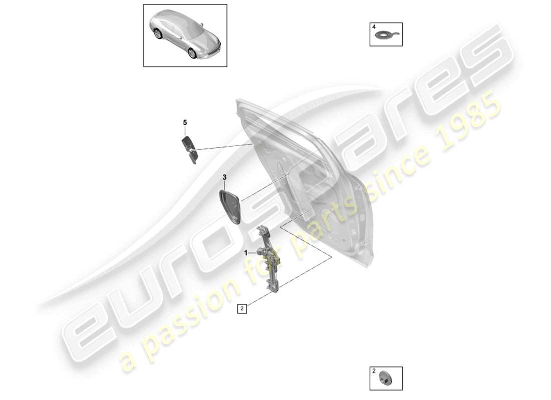 porsche 2021 (panamera 971-1) alzacristalli posteriore porta diagramma delle parti
