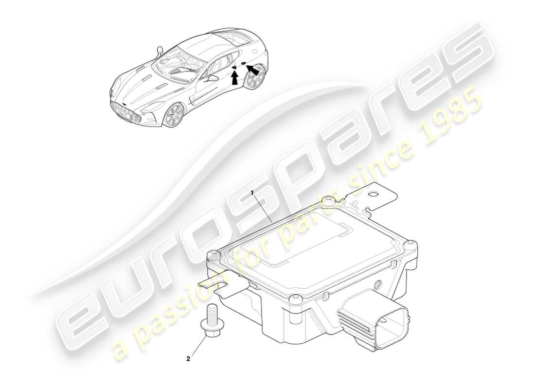 aston martin one-77 (2011) moduli pompa carburante diagramma delle parti