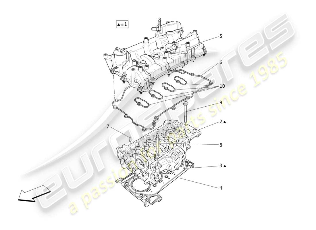 maserati ghibli fragment (2022) testata diagramma delle parti