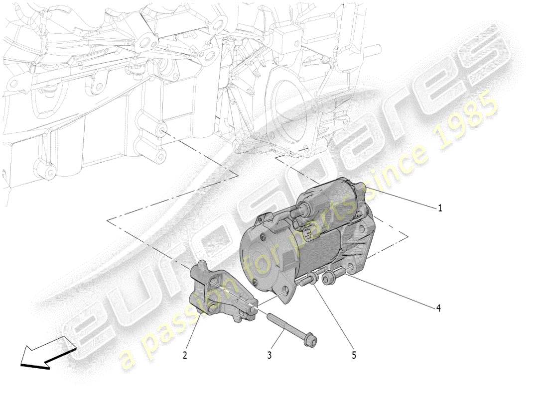 maserati mc20 (2024) controllo elettronico: accensione motore diagramma delle parti