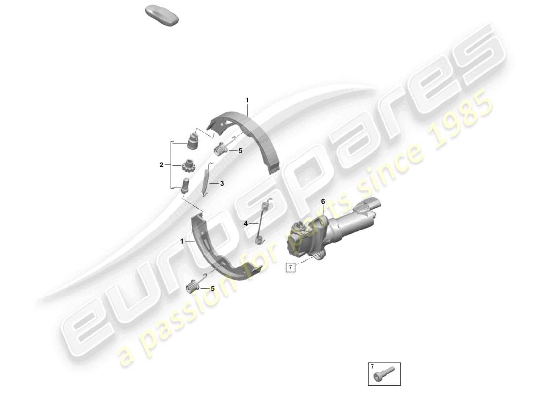 porsche 2021 (718 cayman gt4) freno di stazionamento diagramma delle parti