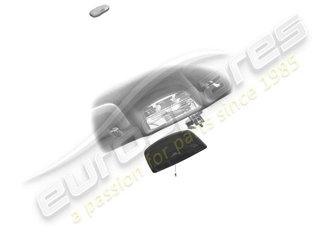 porsche 2021 (718 cayman gt4) diagramma delle parti del tetto della console