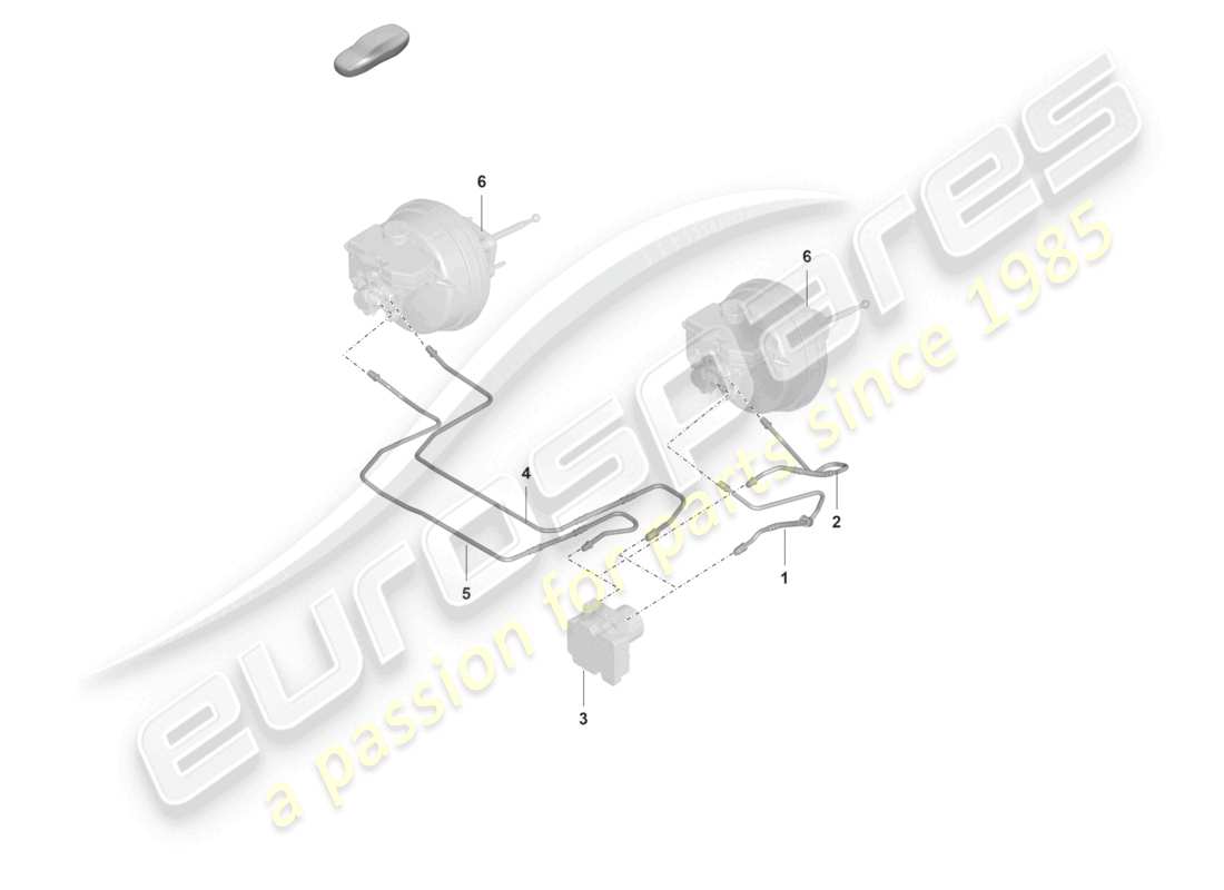 porsche 2022 (992-1 gt3/rs/st) schema delle parti del tubo del freno dall'unità idraulica al serbatoio di espansione del liquido di raffreddamento