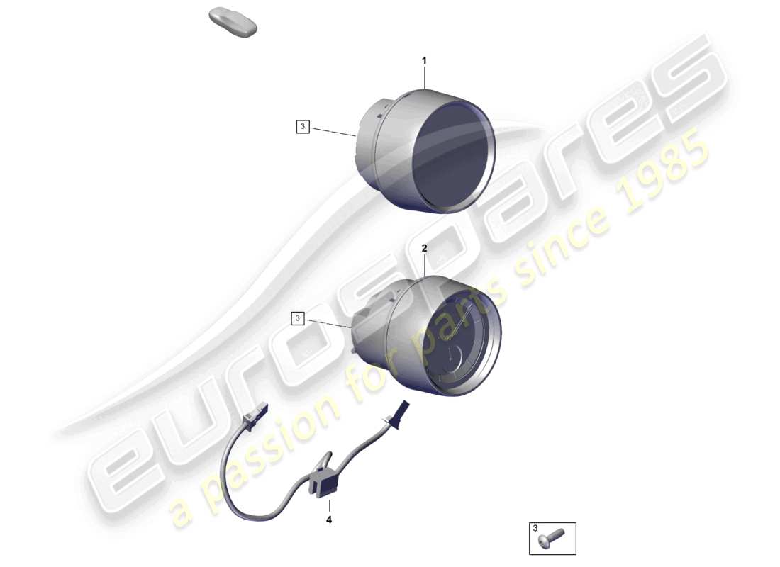 porsche 2022 (992-1 turbo / s) orologio digitale strumenti aggiuntivi diagramma delle parti