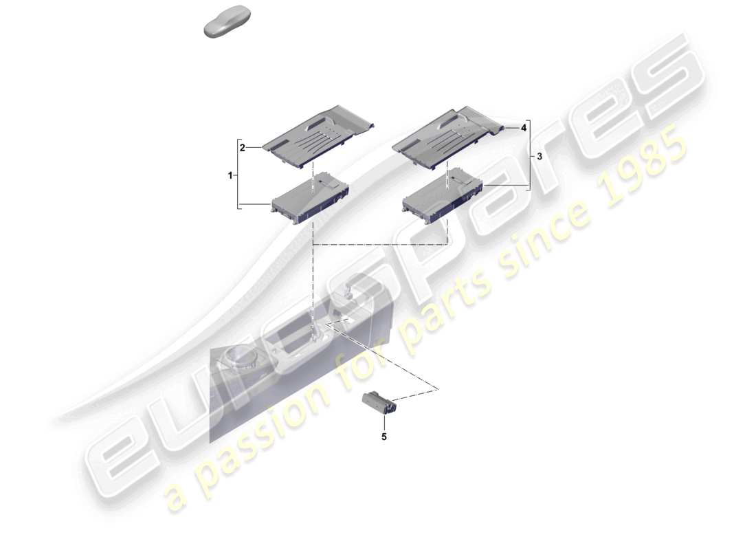 porsche 2024 (992-2) caricabatterie a induzione per telefono cellulare interfaccia multimediale diagramma delle parti