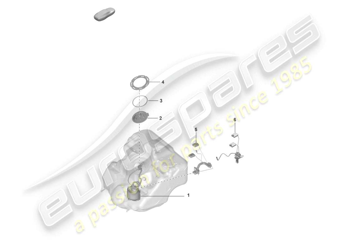 porsche 2025 (992-2 gt3/rs/st) pompa del carburante trasmettitore per indicatore del carburante diagramma delle parti