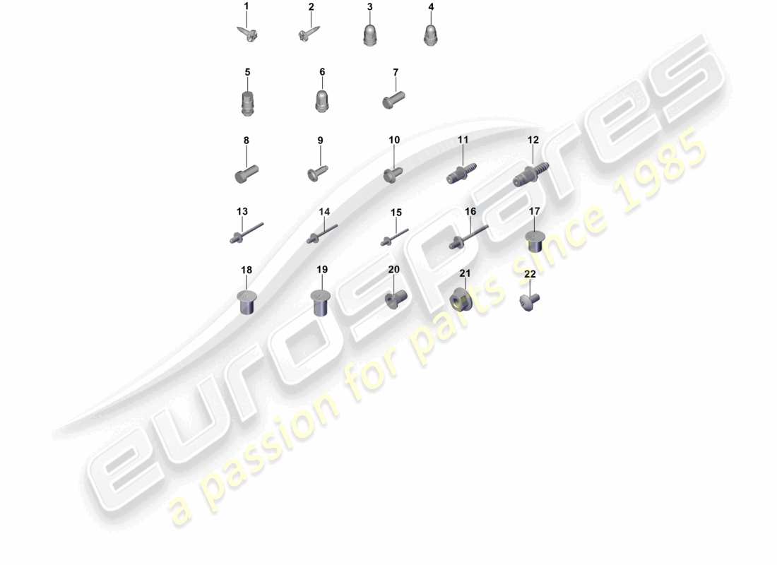 porsche 2025 (cayenne e3 pa) elementi di fissaggio materiali di consumo carrozzeria diagramma delle parti
