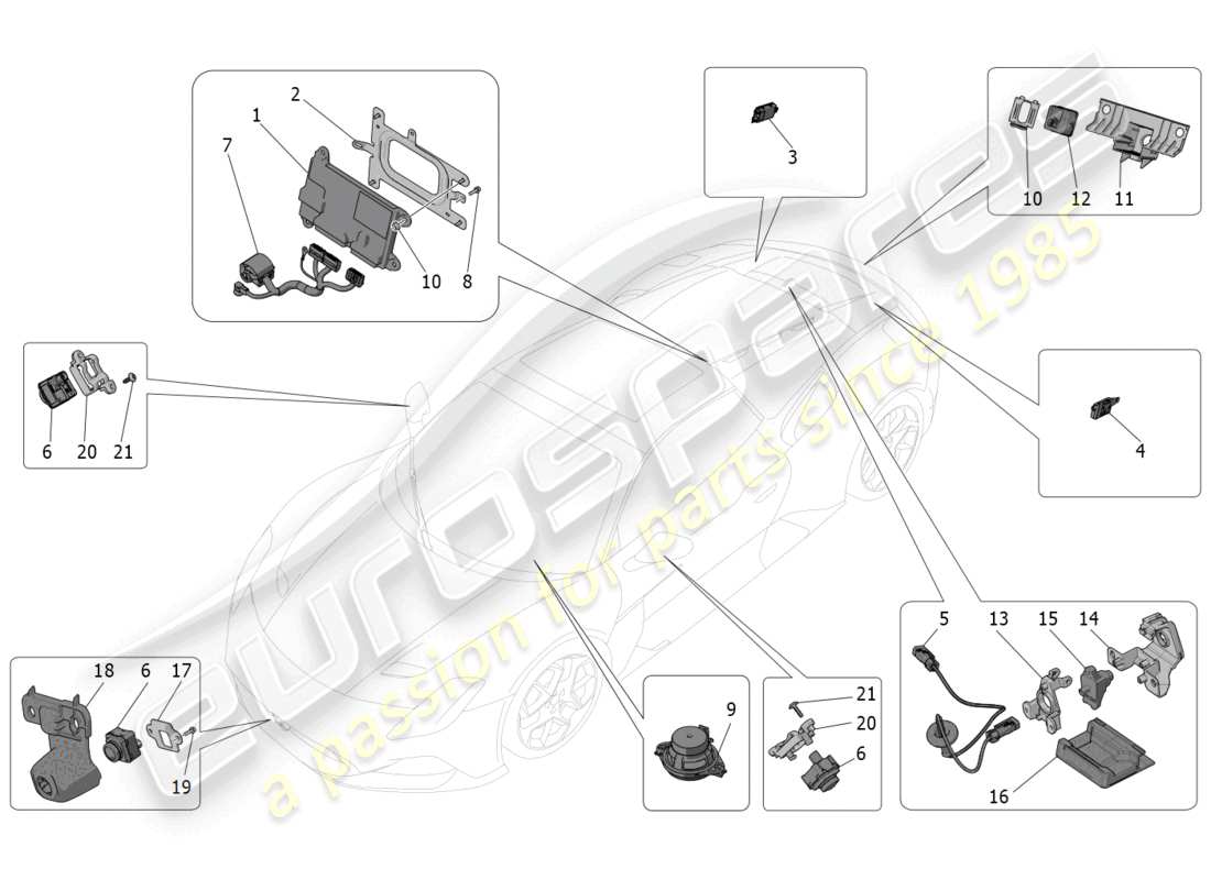 maserati mc20 cielo (2023) diagramma delle parti del sistema it