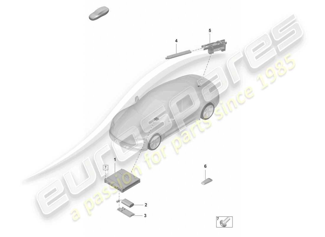 porsche 2020 (taycan 9j1-1) unità di controllo per modulo di chiamata di emergenza e unità di comunicazione d - mj 2022>>- mj 2022 schema delle parti