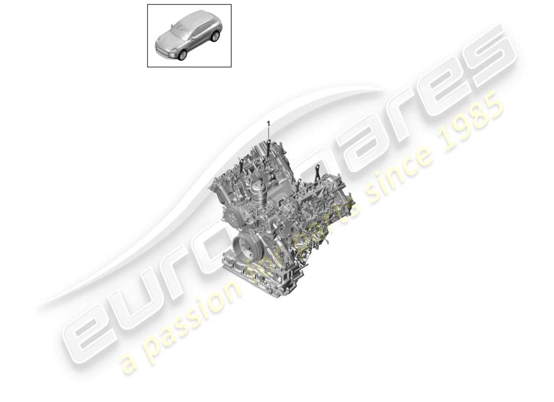 porsche 2021 (macan) motore base diagramma delle parti
