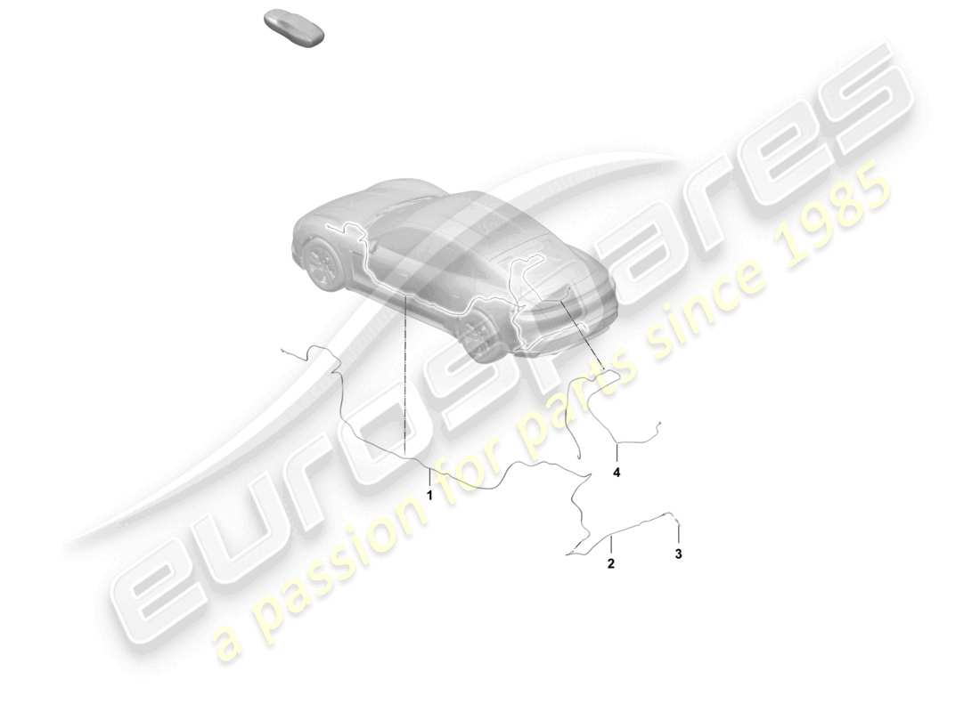 porsche 2025 (taycan 9j1-2) tubo/tubo flessibile telecamera per la retromarcia tergicristallo posteriore schema delle parti