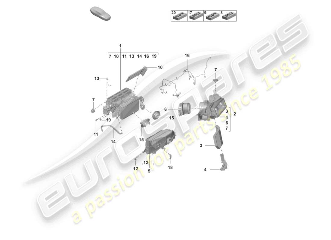 diagramma della parte contenente il codice parte pab820511c