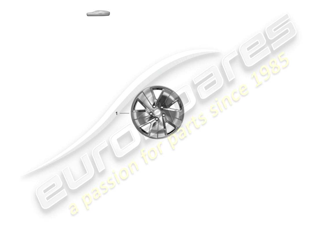 porsche 2020 (taycan 9j1-1) cerchio in lega 19 diagramma delle parti