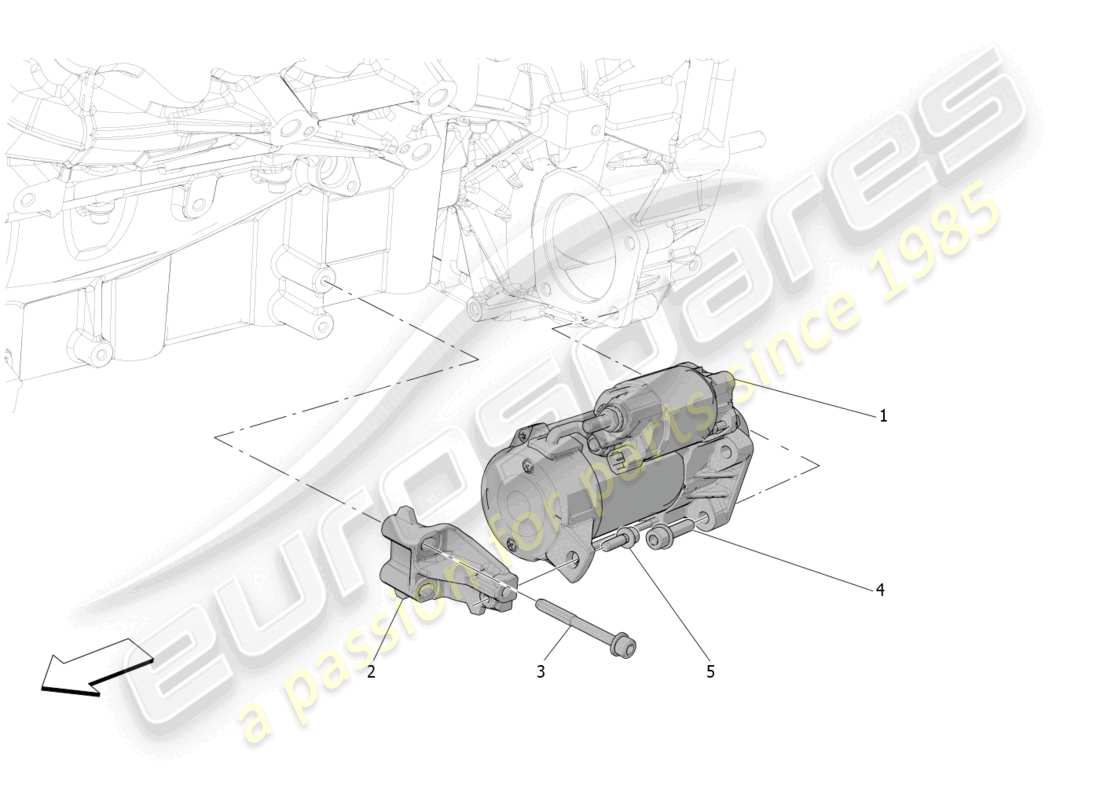 maserati mc20 (2022) controllo elettronico: diagramma delle parti di accensione del motore