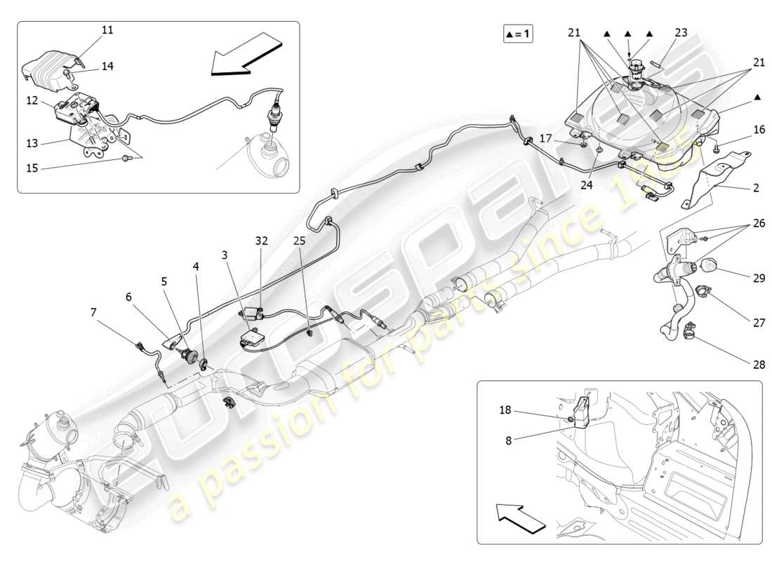 maserati levante (2019) sistema adblue diagramma delle parti