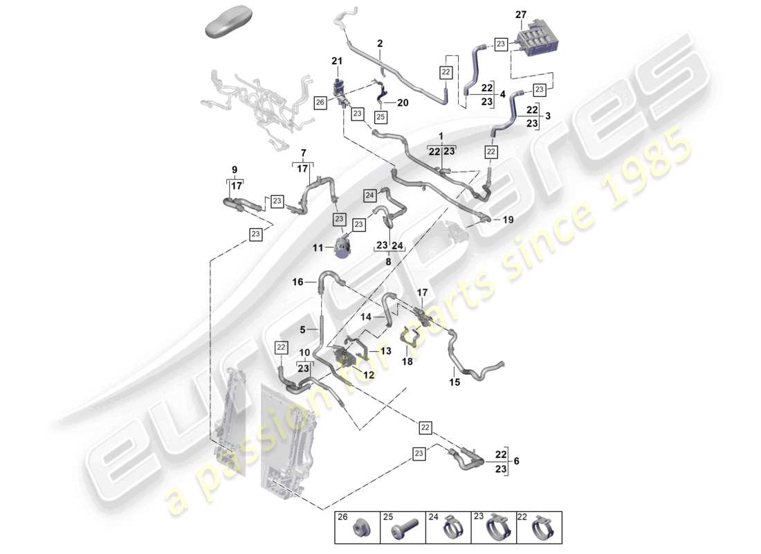 diagramma della parte contenente il codice parte 971819256