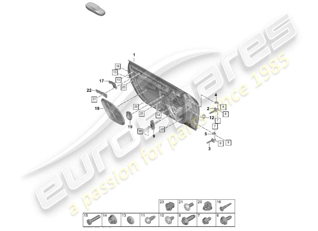 diagramma della parte contenente il codice parte 992831052hygrv