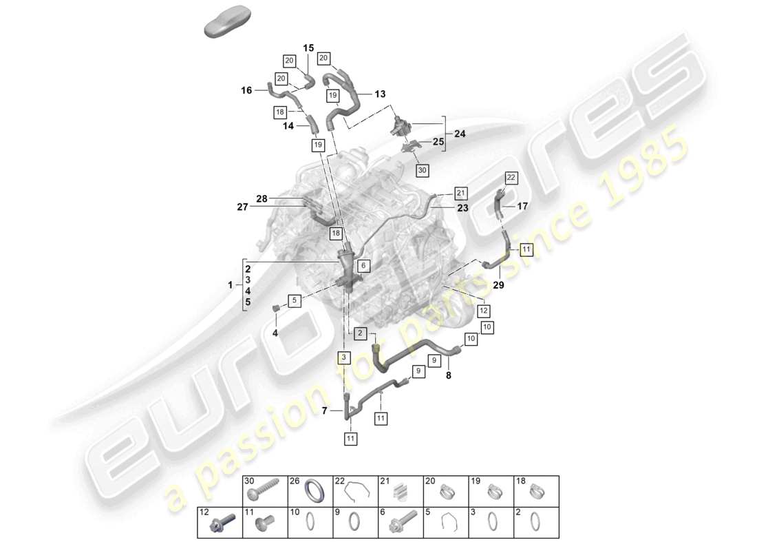 diagramma della parte contenente il codice parte 0pb121398b