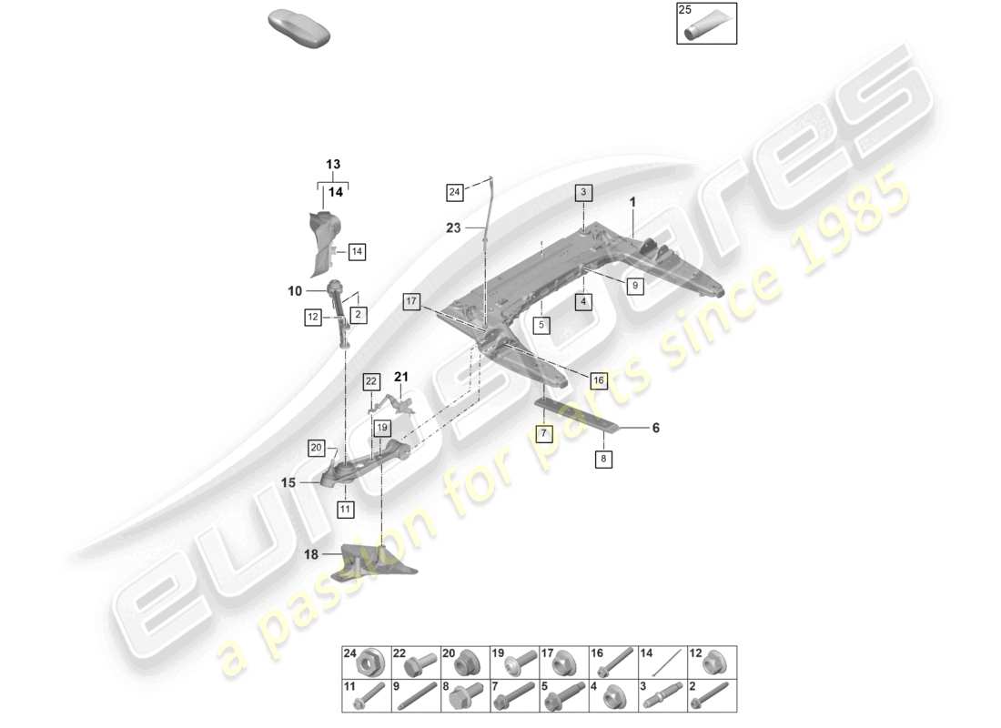 diagramma della parte contenente il codice parte 992407325h