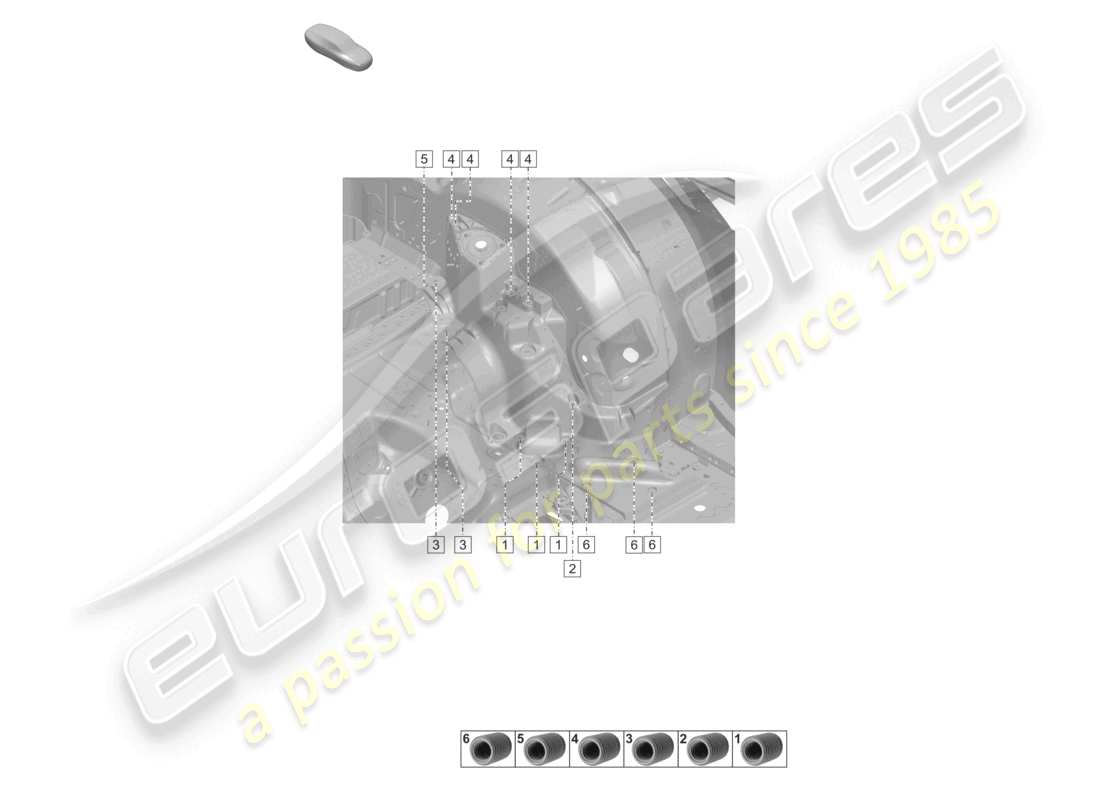 uno schema di parte dal catalogo delle parti Porsche 2021 (992-1)