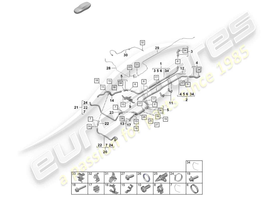 diagramma della parte contenente il codice parte 992121901h