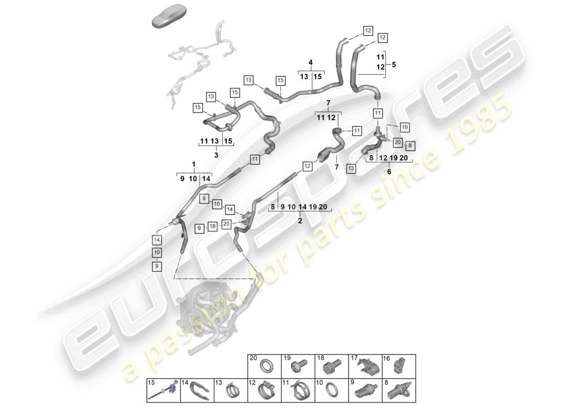 diagramma della parte contenente il codice parte 95510614300