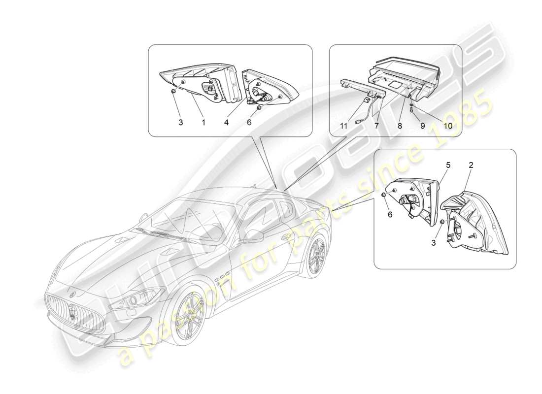un diagramma delle parti dal catalogo delle parti maserati granturismo mc stradale (2013)