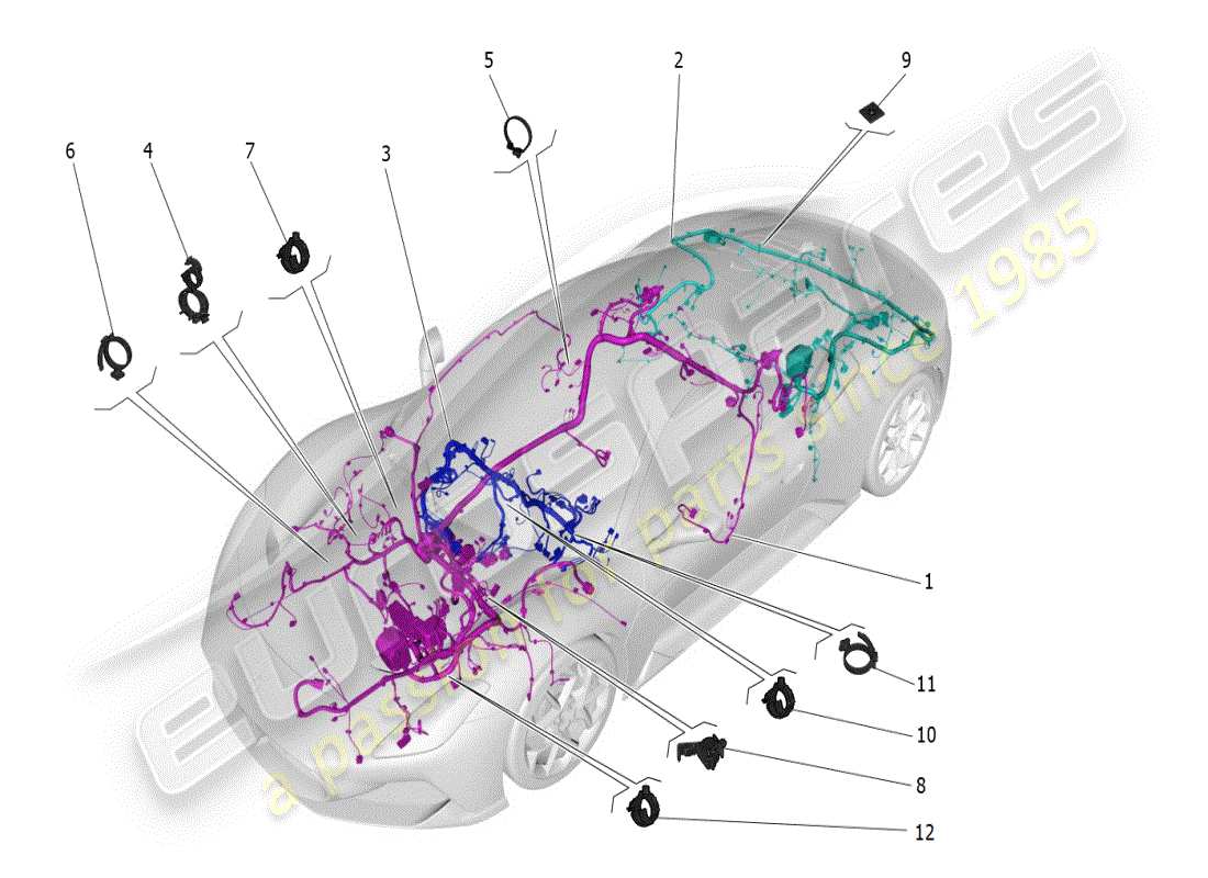 diagramma della parte contenente il codice parte 670305234