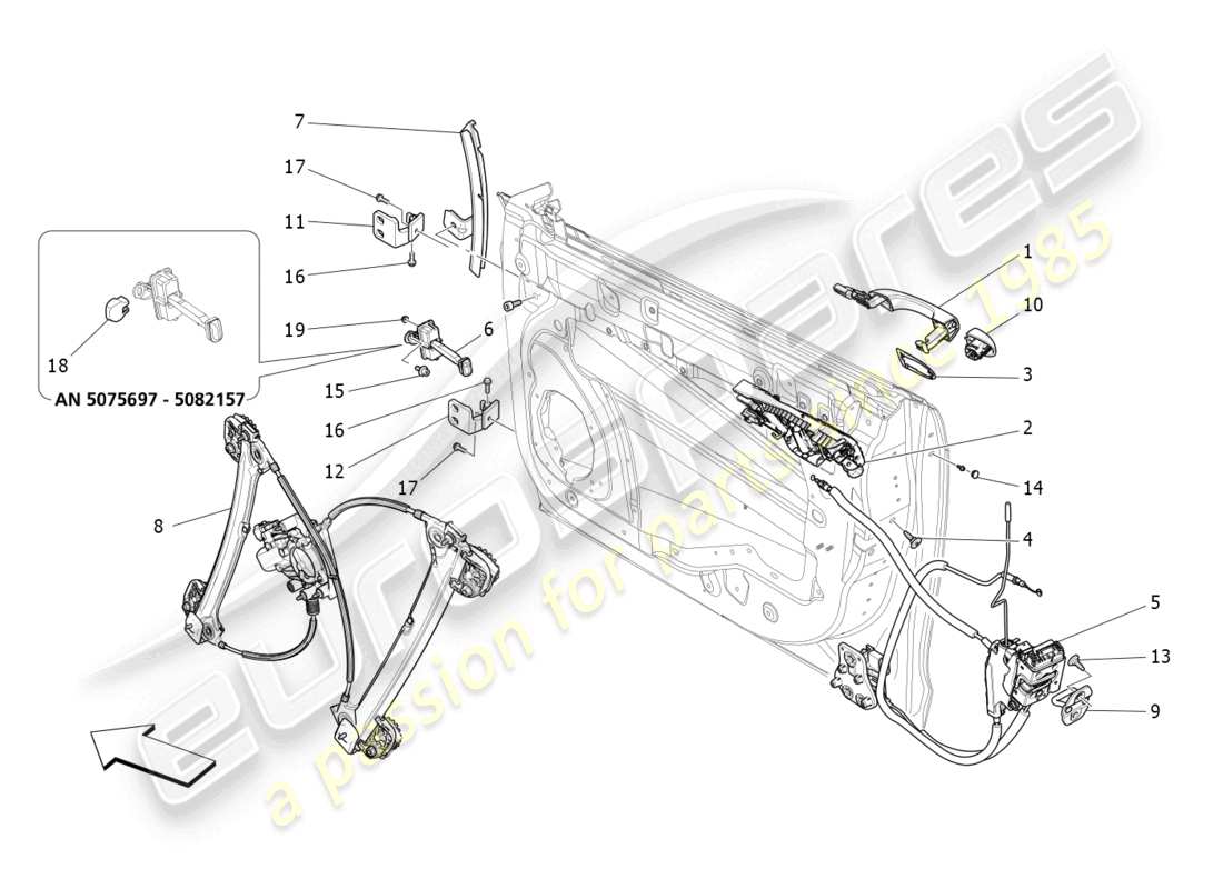 un diagramma delle parti dal catalogo delle parti maserati ghibli fragment (2022)
