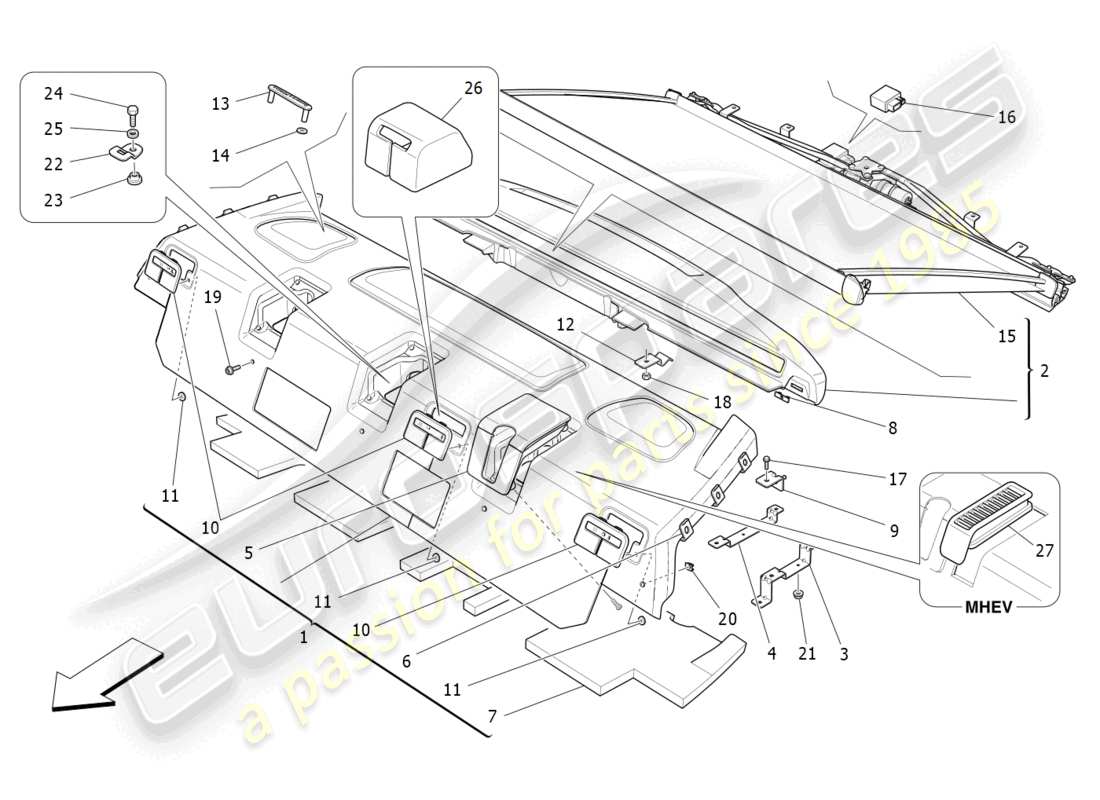 diagramma della parte contenente il codice parte 670022345