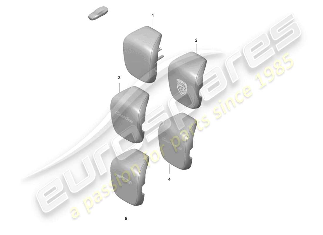 porsche 2022 (taycan 9j1-1) poggiatesta diagramma delle parti