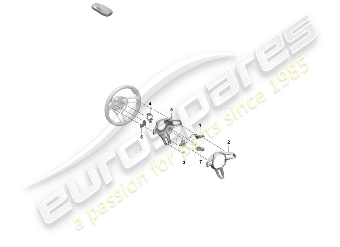 porsche 2025 (taycan 9j1-2) accessori volante diagramma delle parti