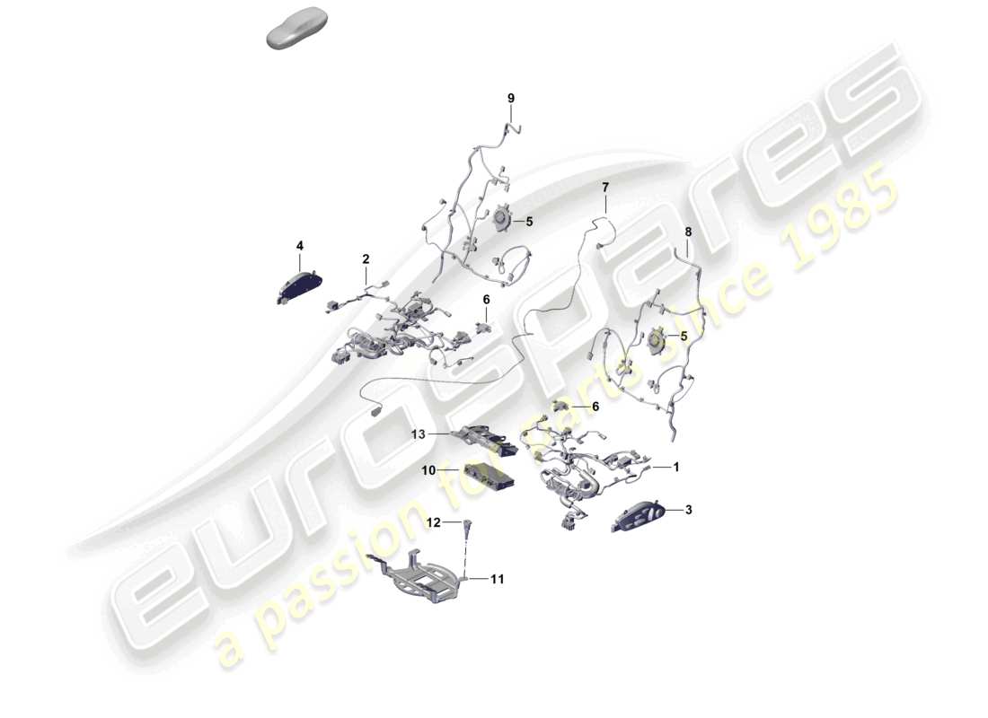 porsche 2025 (cayenne e3 pa) sedile sportivo elettrico diagramma delle parti