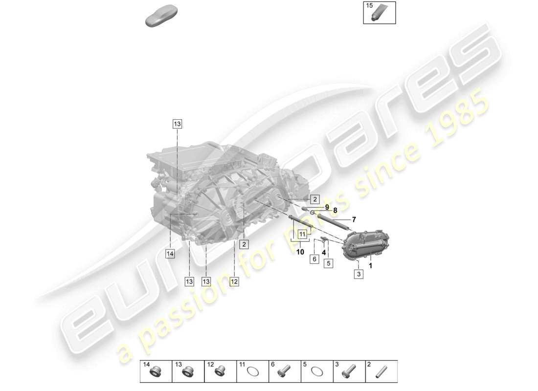 porsche 2025 (macan-e) motore di trazione per trazione elettrica macan 4 asse posteriore macan elemento filtro olio schema ricambi