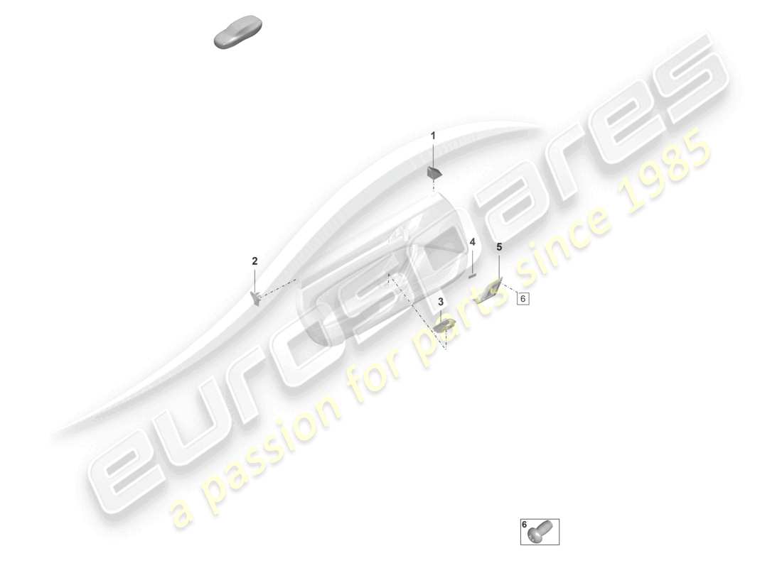 porsche 2022 (992-1 gt3/rs/st) pannello porta accessori diagramma delle parti