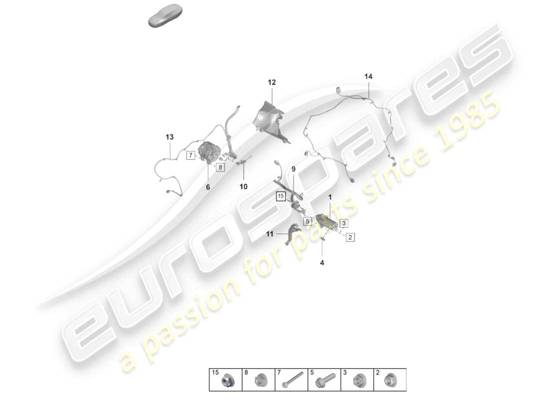 porsche 2021 (panamera 971-2) diagramma delle parti dell'alternatore di avviamento