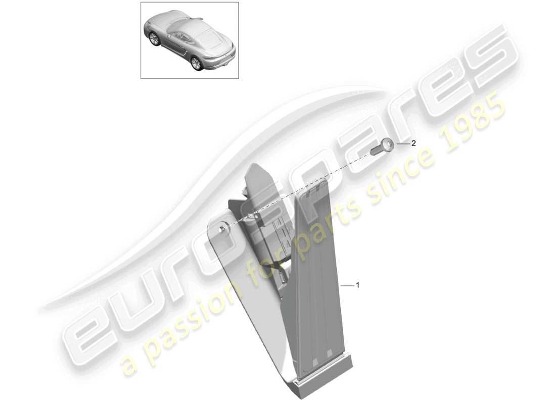porsche 2021 (718 cayman) schema elettrico del controllo meccanico dell'acceleratore e della leva del freno