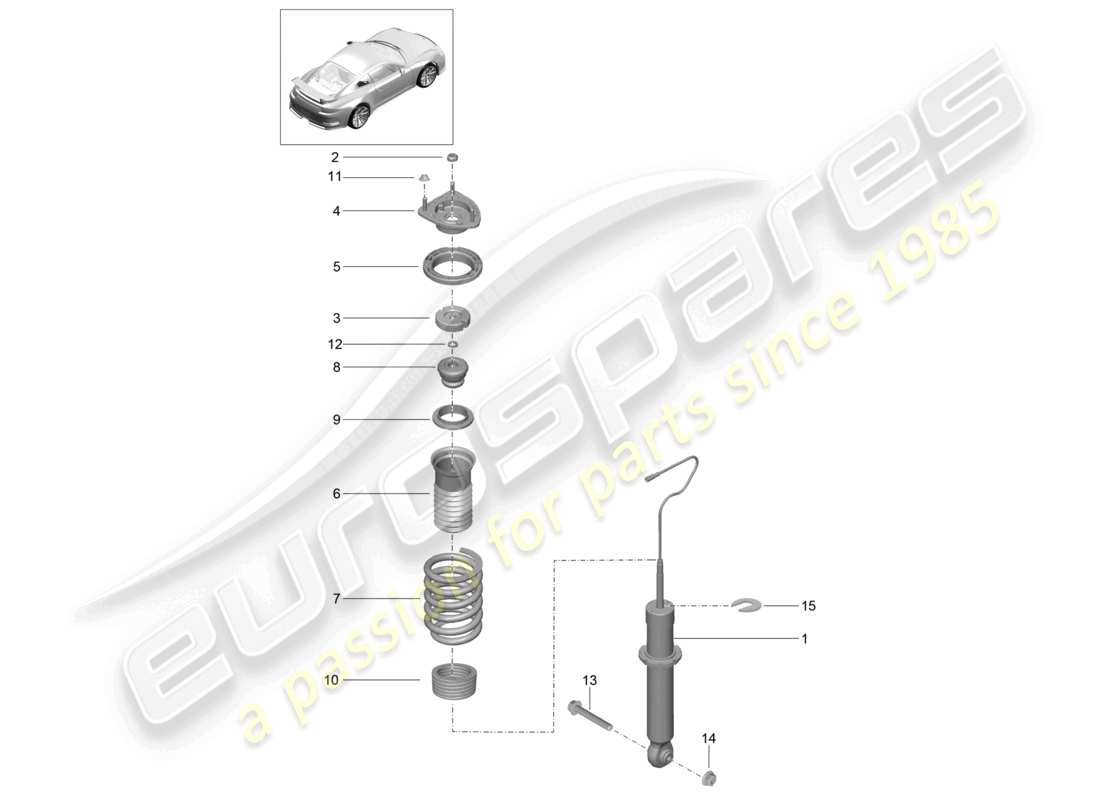 porsche 2021 (991-2 r/gt3/rs) ammortizzatori molla elicoidale d >>- mj 2017 diagramma delle parti