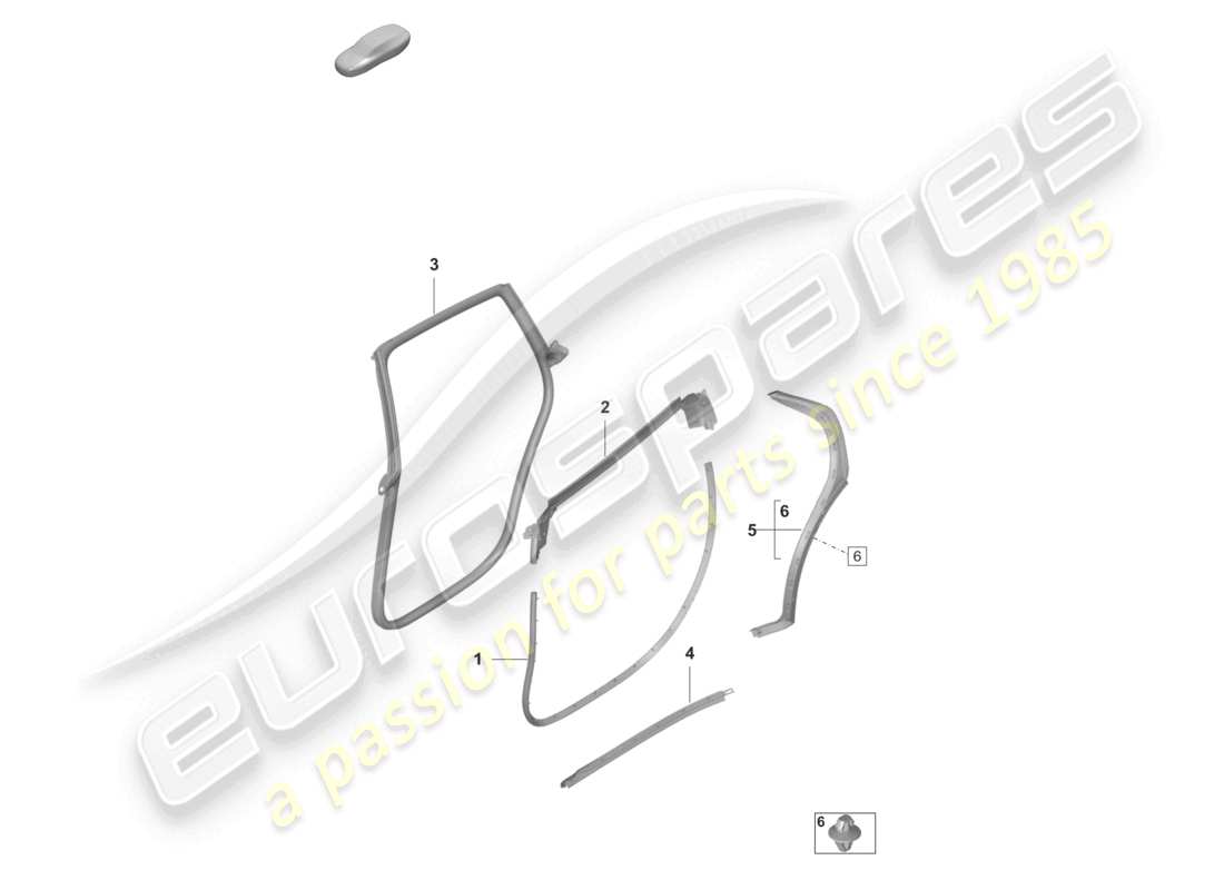 porsche 2020 (taycan 9j1-1) porte posteriori accessori guarnizioni diagramma delle parti