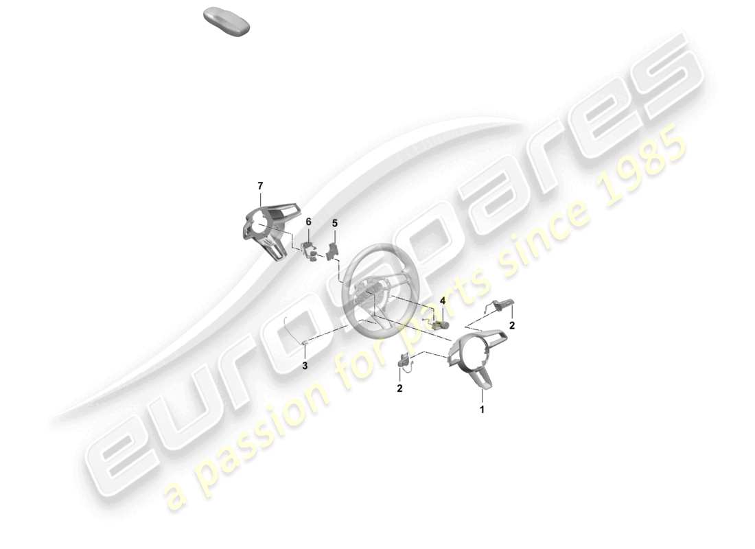 porsche 2025 (macan-e) volante multifunzione parti singole - pdk - schema dei pezzi