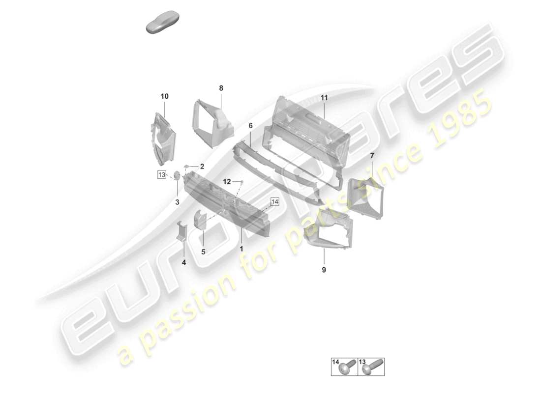 porsche 2021 (panamera 971-2) schema base della guida dell'aria e del pacco dischi