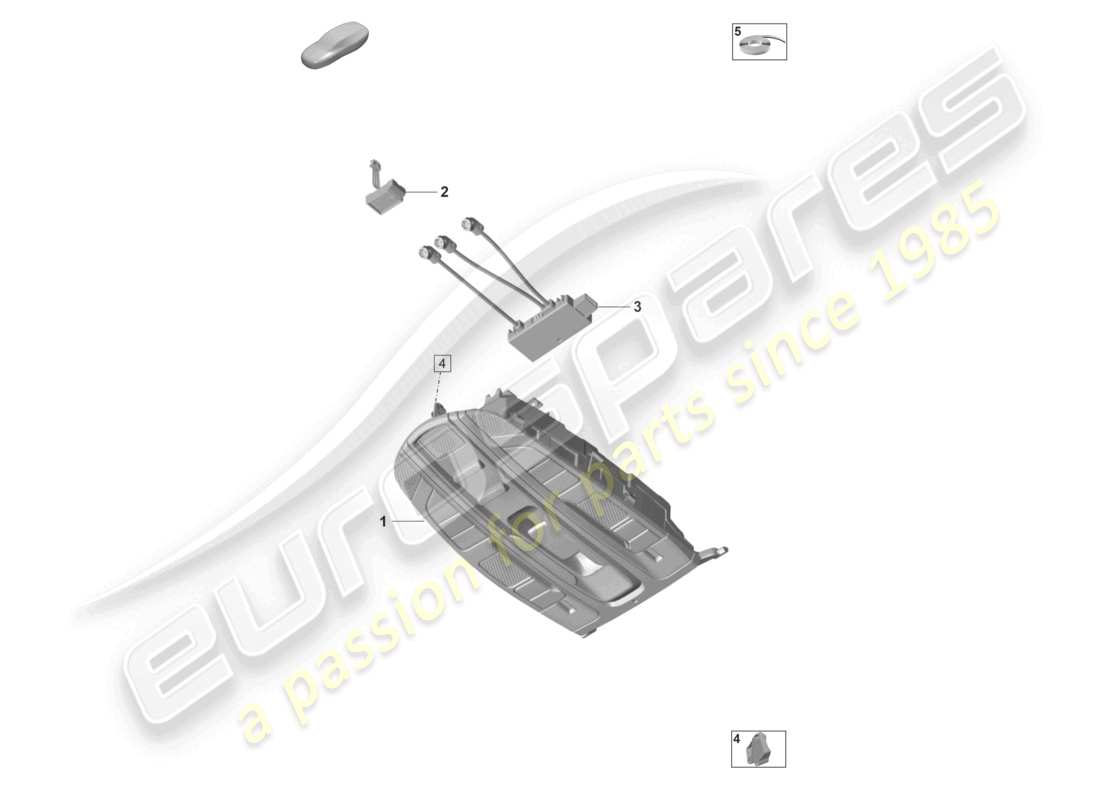 porsche 2021 (panamera 971-2) diagramma delle parti del tetto della console