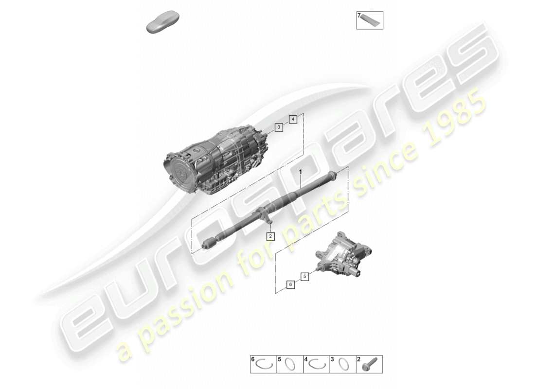 porsche 2021 (panamera 971-2) schema parte albero cardanico
